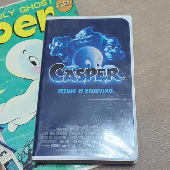 Casper A Trip Through Ghostland In Story And Songs record, VHS, book bundle - Picture 2 of 10